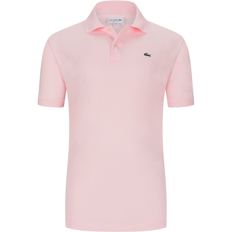 Lacoste Unifarbenes Piqué-Poloshirt mit kleinem Krokodil-Aufnäher, Classic Fit