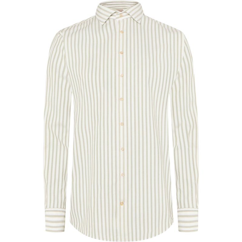 Stenströms Streifenhemd aus Twofold Super Cotton mit Kentkragen