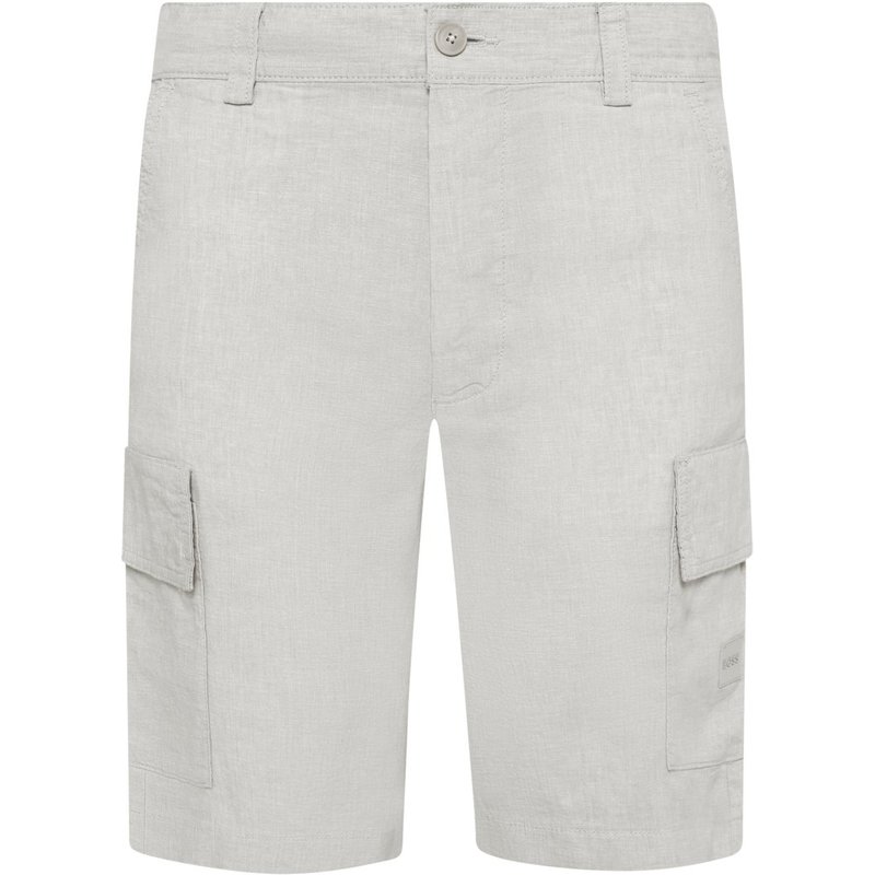 BOSS ORANGE Leichte Cargoshorts aus einem Leinen-Mix, Relaxed Fit