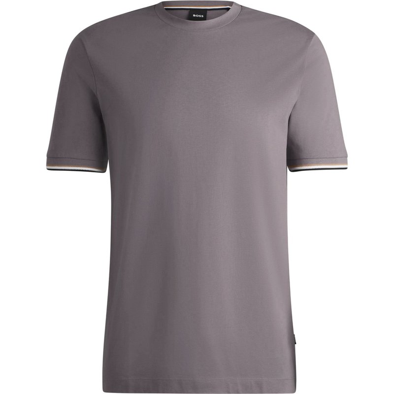 BOSS ORANGE Unifarbenes T-Shirts aus Baumwolle mit Rundhalsausschnitt