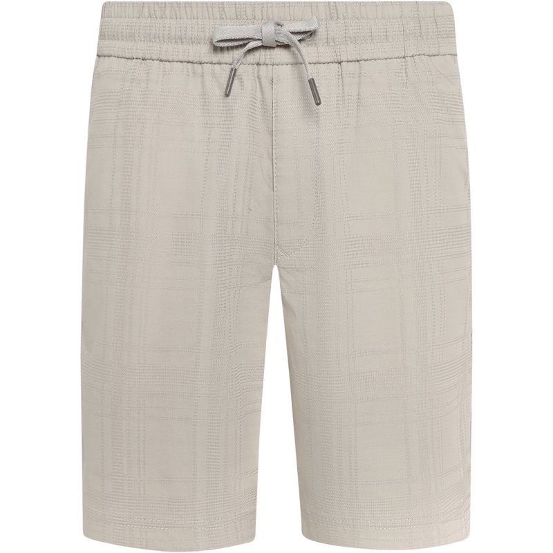 BOSS Leichte Shorts aus Baumwolle mit strukturiertem Karomuster, Tapered Fit