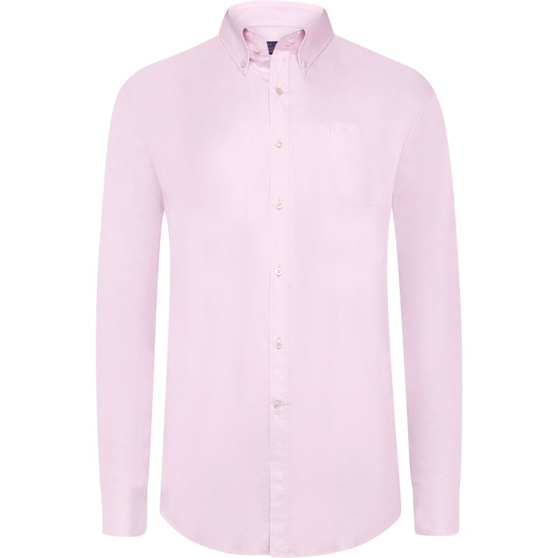 Paul & Shark Unifarbenes Hemd in Twill-Qualität mit Button-Down-Kragen
