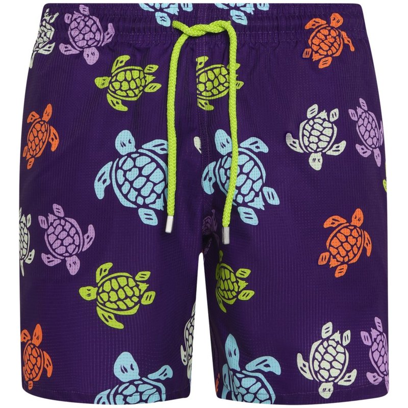 Vilebrequin Badehose mit buntem Turtle-Print