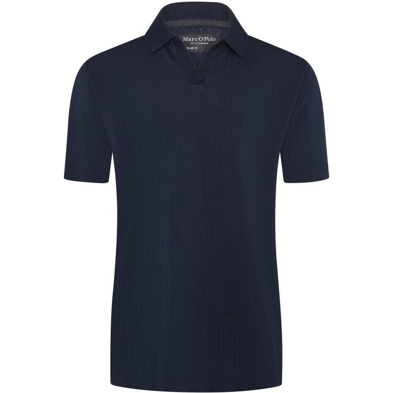 Marc O'Polo Glattes Feinstrick-Poloshirt aus Baumwolle
