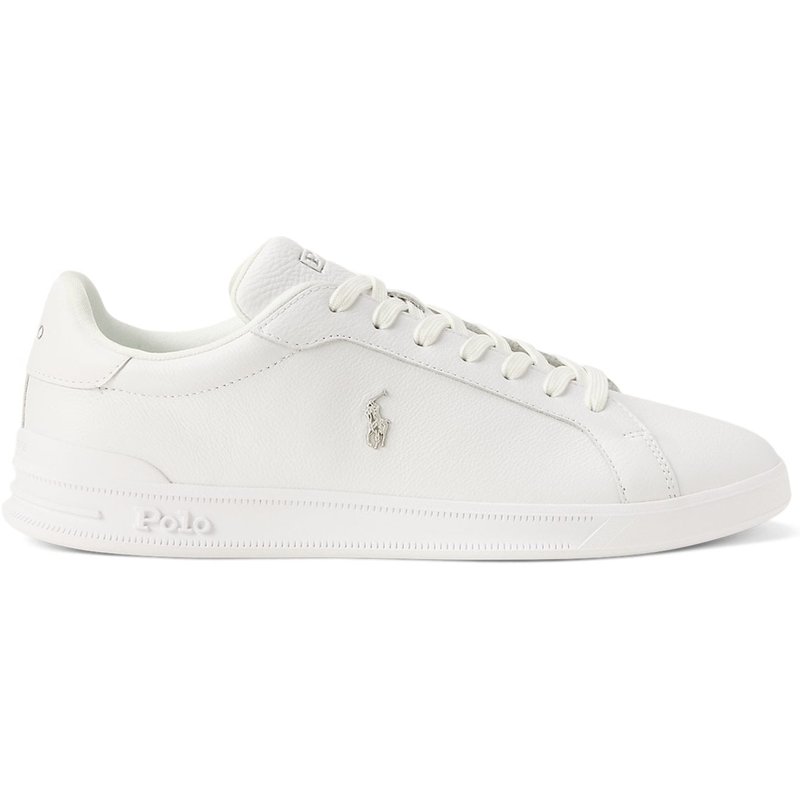 Polo Ralph Lauren Low Top-Sneaker aus genarbtem Leder mit Pony-Applikation