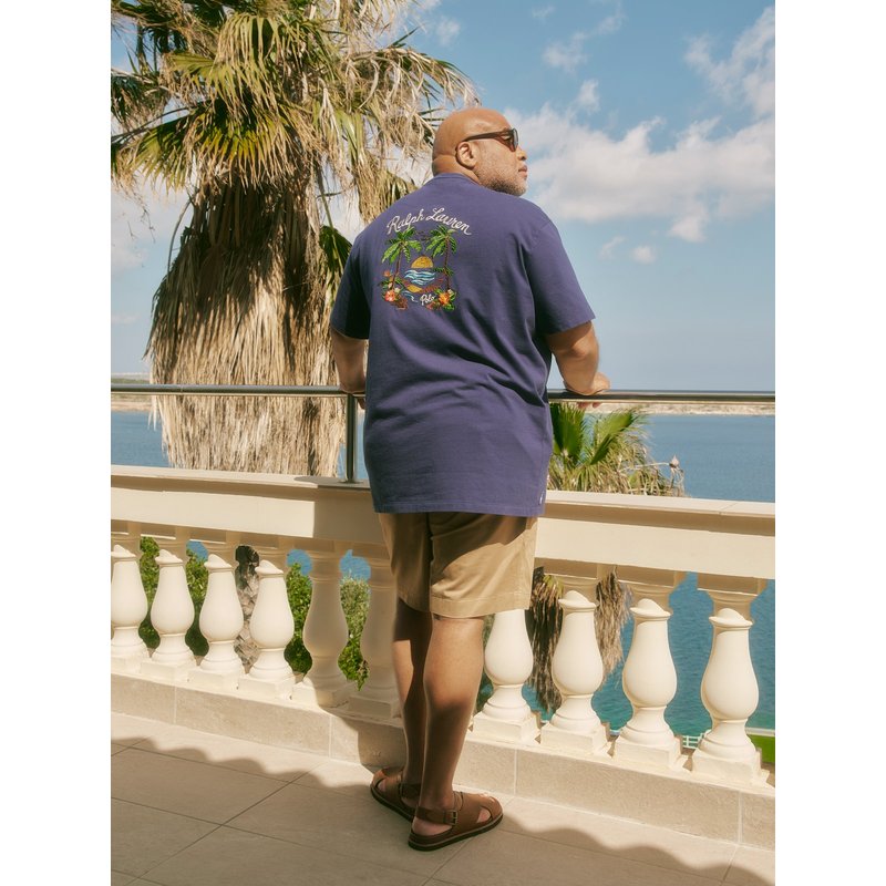 Polo Ralph Lauren T-Shirt mit Brusttasche und Print auf der Rückseite