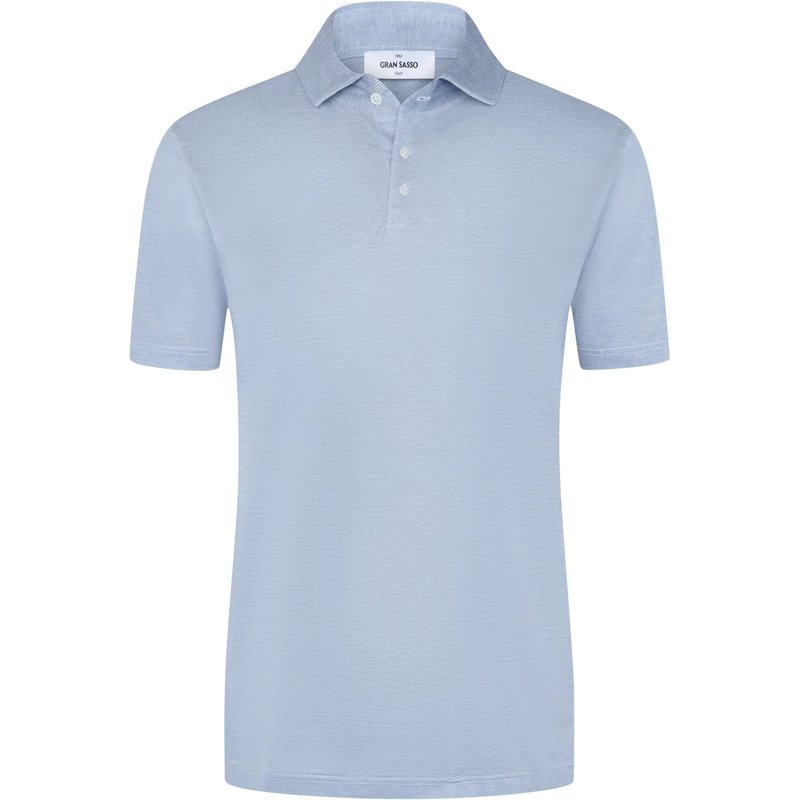 Gran Sasso Unifarbenes Poloshirt aus weicher Baumwolle