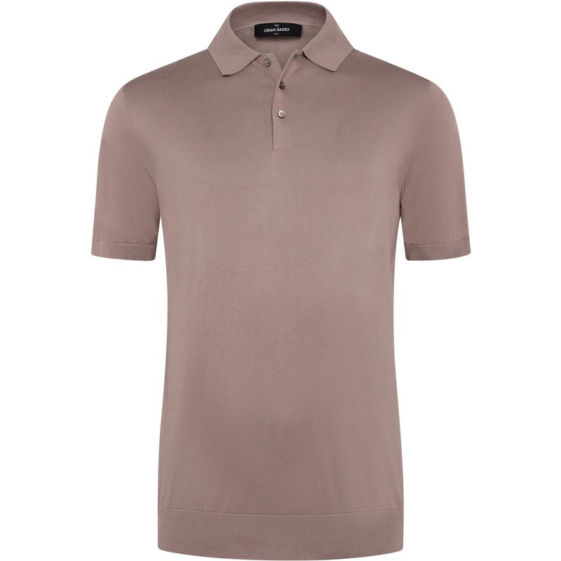 Gran Sasso Glattstrick-Poloshirt aus weicher Baumwolle