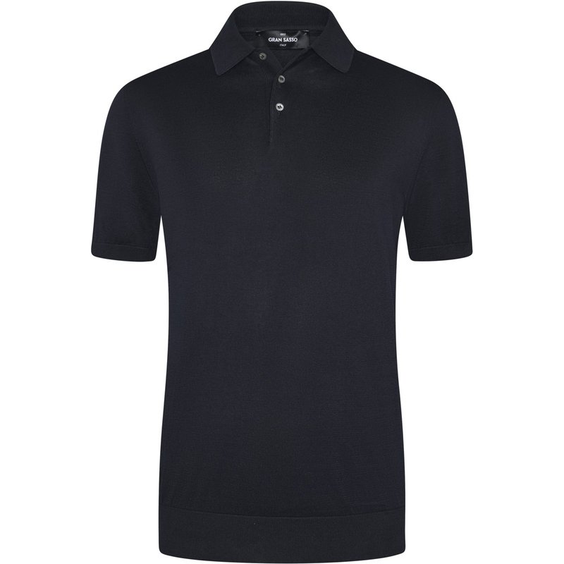 Gran Sasso Glattstrick-Poloshirt aus weicher Baumwolle