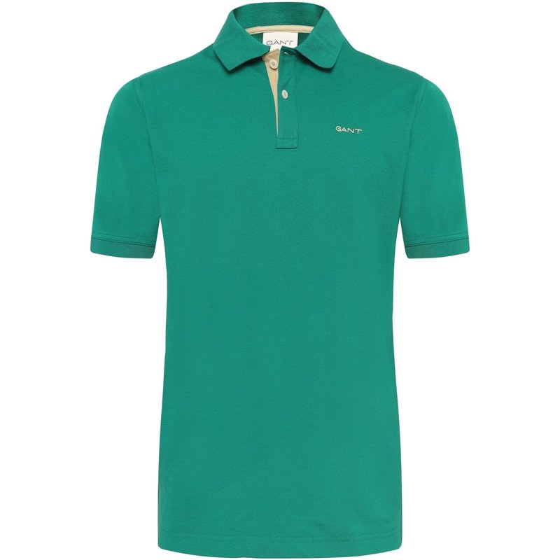 Gant Piqué-Poloshirt mit Kontrastakzenten und Stretch, Regular Fit