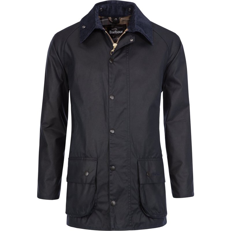 Barbour Wachsjacke Beaufort mit Cordkragen und Sturmriegel