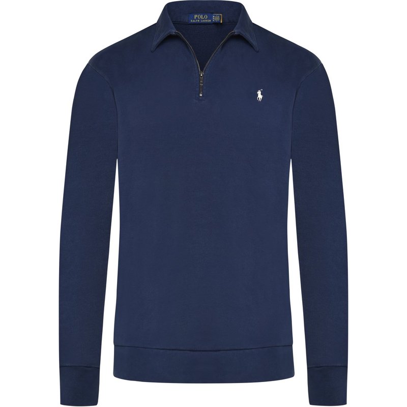 Polo Ralph Lauren Sweatshirt mit Troyer-Kragen und kleiner Pony-Stickerei