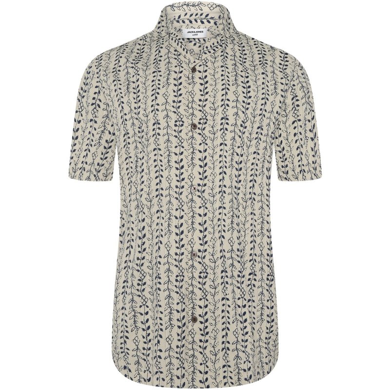 Jack & Jones Leichtes Kurzarmhemd aus Baumwolle mit floralem Print
