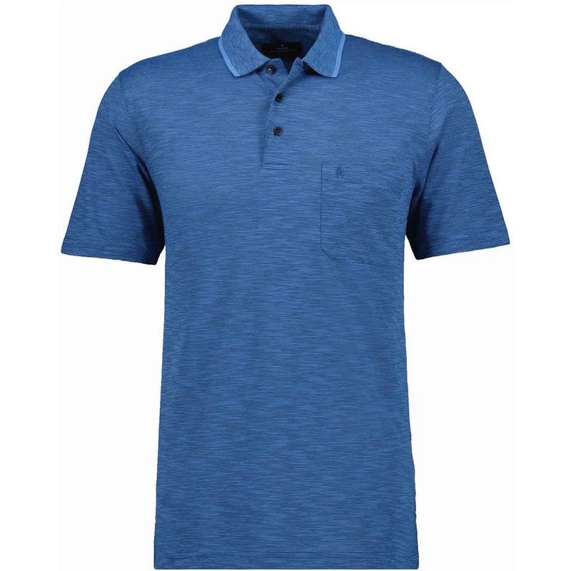 Ragman Leichtes Poloshirt mit feinem Ringelstreifen und Brusttasche
