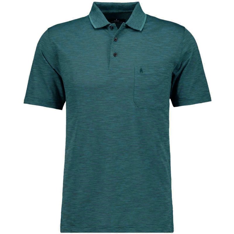 Ragman Leichtes Poloshirt mit feinem Ringelstreifen und Brusttasche