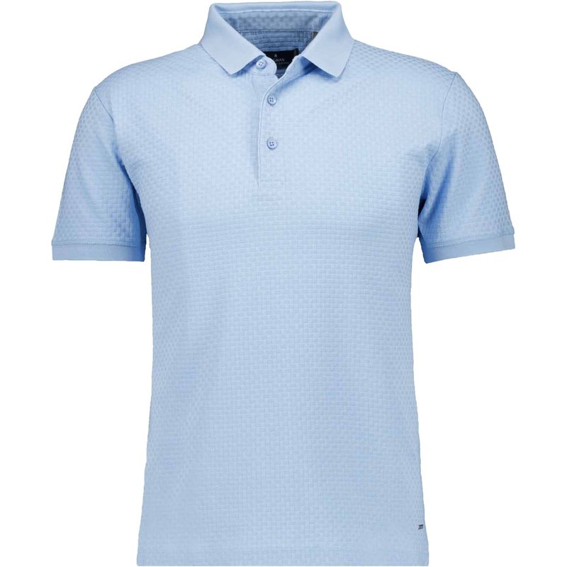 Ragman Strukturiertes Poloshirt aus mercerisierter Baumwolle