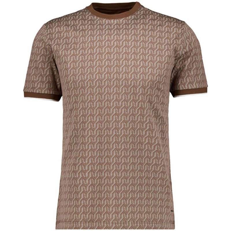 Ragman Gemustertes T-Shirt aus mercerisierter Baumwolle