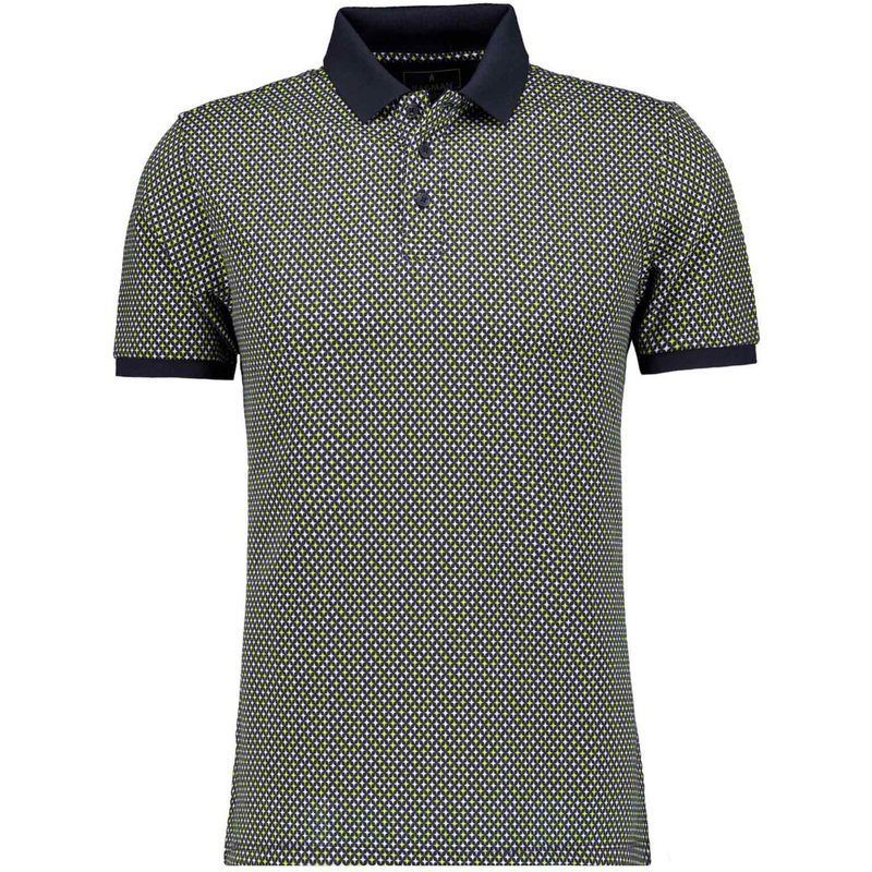 Ragman Feuchtigkeitsregulierendes Performance Poloshirt mit Star-Print