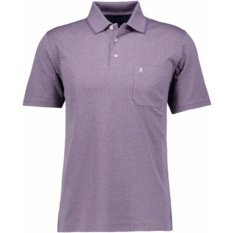 Ragman Pflegeleichtes Poloshirt mit Brusttasche und 3D-Print