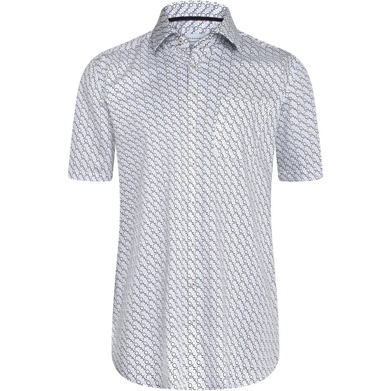 Eterna Kurzarmhemd aus Baumwolle mit Print, Comfort Fit
