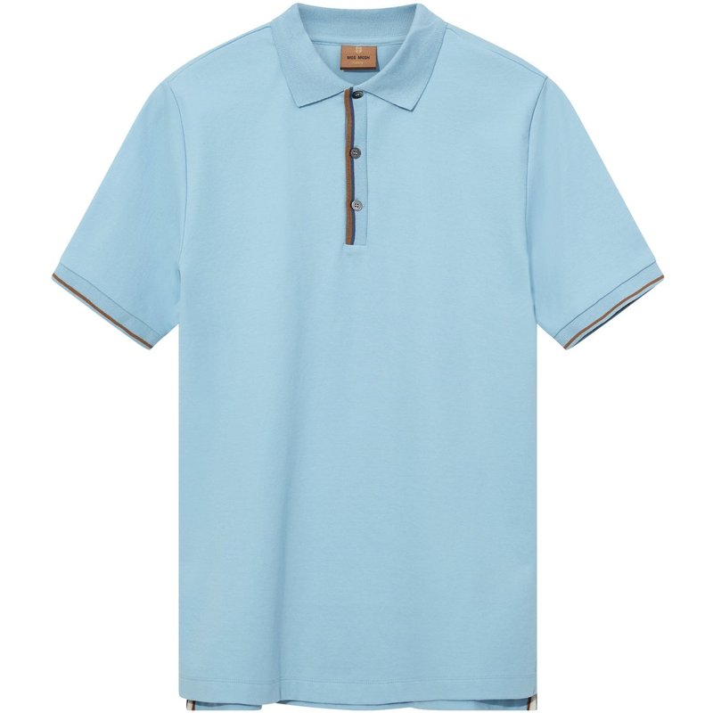 MOS MOSH Gallery Softes Piqué-Poloshirt mit Kontrast-Knopfleiste