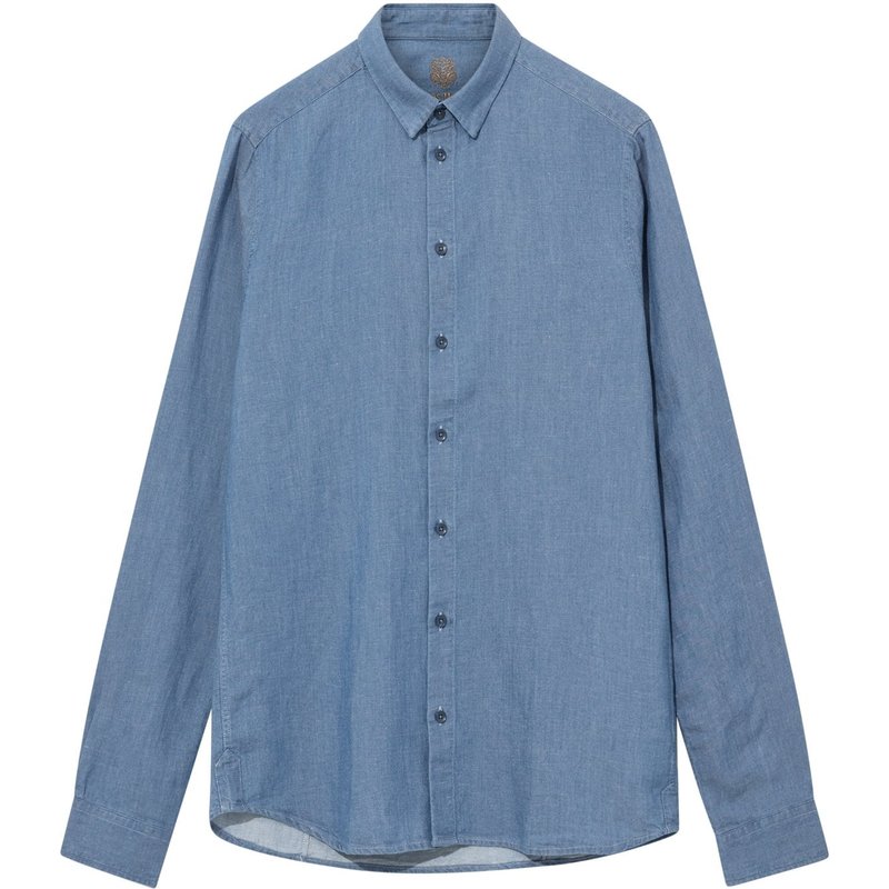 MOS MOSH Gallery Hemd in softer Chambray-Qualität mit Leinen und Lyocell