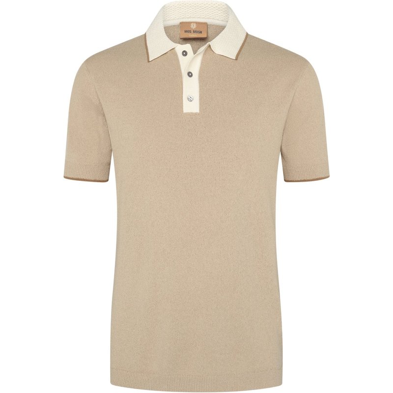 MOS MOSH Gallery Gestricktes Poloshirt aus einem Baumwoll-Mix