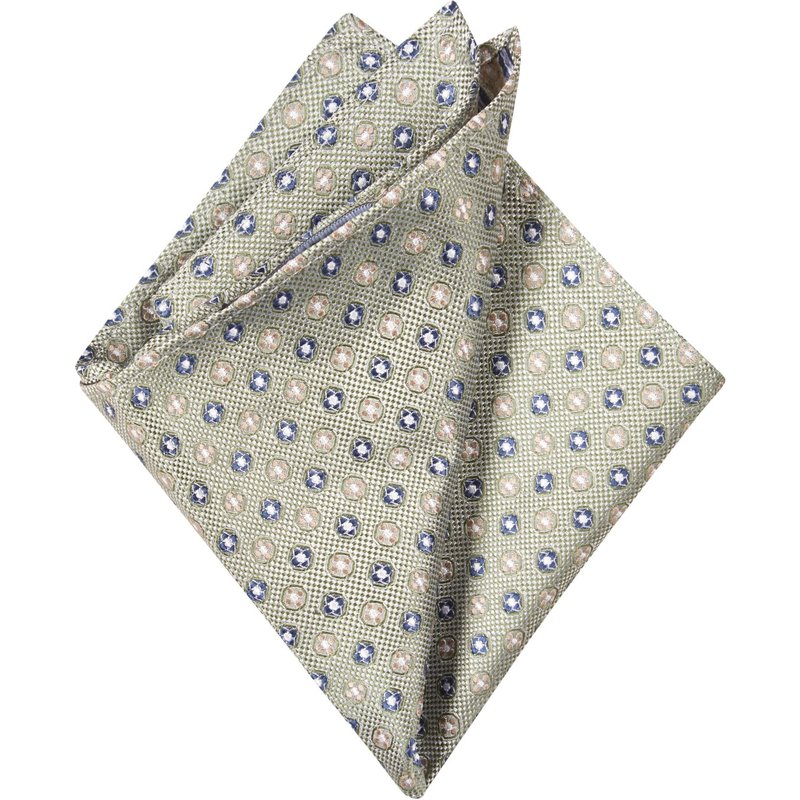 J. Ploenes Seiden-Einstecktuch mit Medaillon-Muster