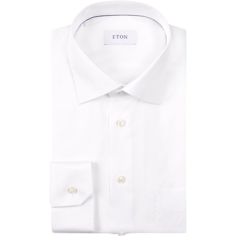 Eton Signature Twill-Hemd aus Baumwolle mit Kentkragen, Classic Fit
