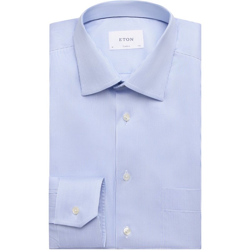 Eton Signature Twill-Hemd aus Baumwolle mit Fineliner-Streifen, Classic Fit