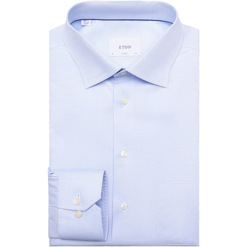Eton Leichtes Baumwollhemd mit Kleinmuster in Twill-Qualität