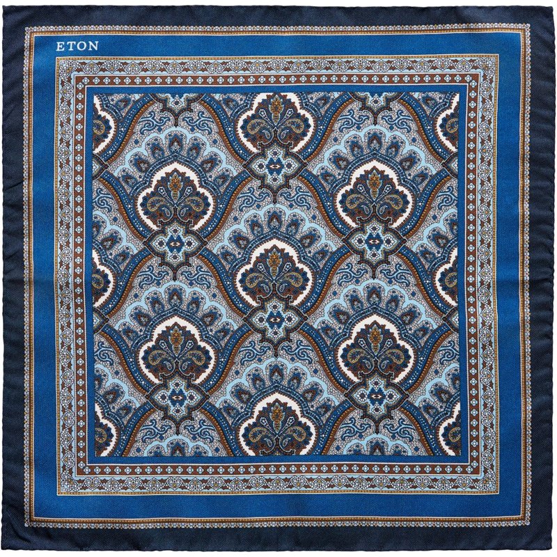 Eton Einstecktuch aus Seide mit Paisley-Print