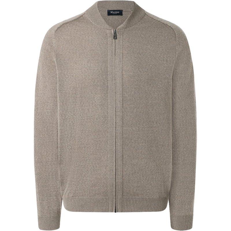 Maerz Leichte Strickjacke aus Superwash-Merinowolle mit Zip