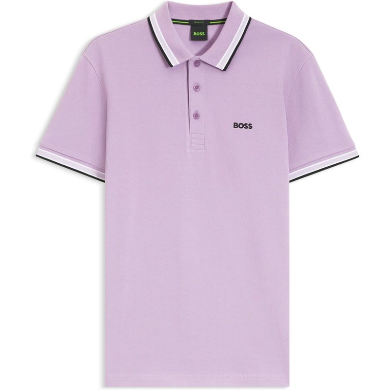 BOSS GREEN Piqué-Poloshirt Paddy mit Kontrastbündchen, Regular Fit