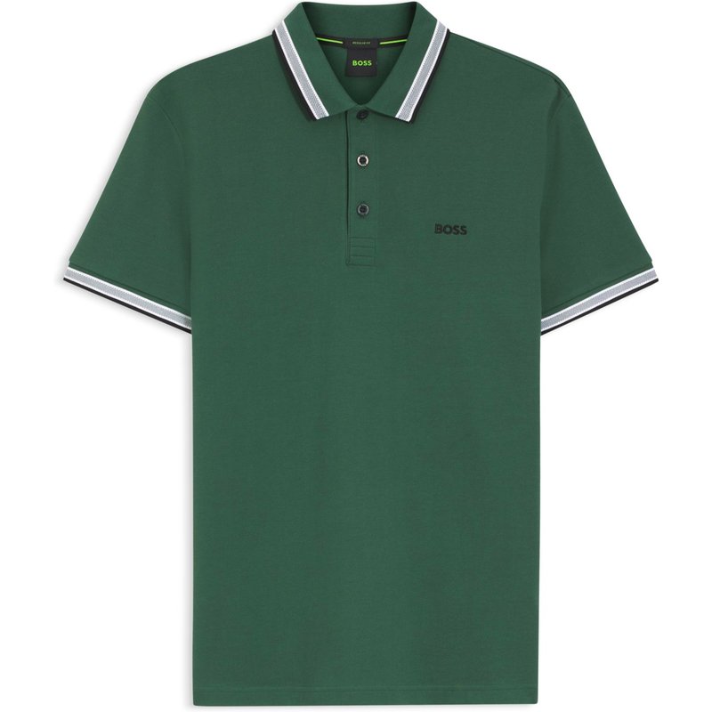 BOSS GREEN Piqué-Poloshirt Paddy mit Kontrastbündchen, Regular Fit