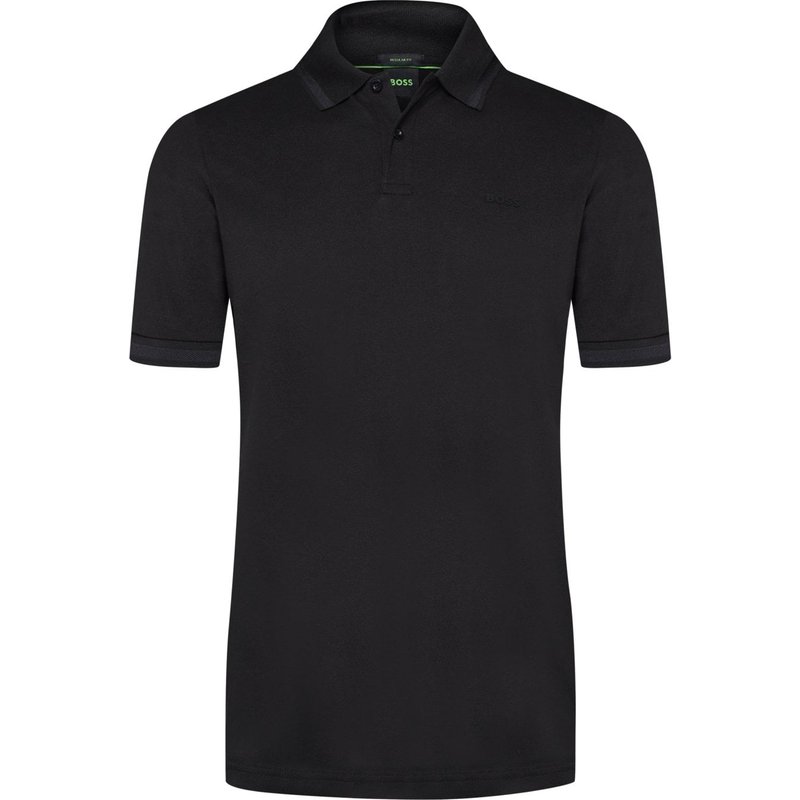 BOSS GREEN Glattes Jersey-Poloshirt mit kleinem Logo-Schriftzug
