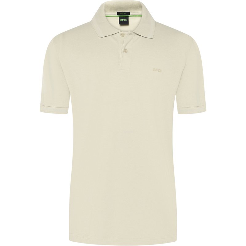 BOSS GREEN Glattes Jersey-Poloshirt mit kleinem Logo-Schriftzug