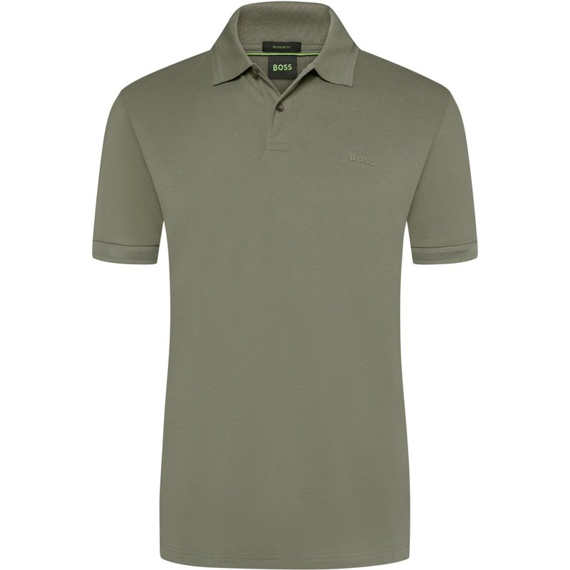 BOSS GREEN Glattes Jersey-Poloshirt mit kleinem Logo-Schriftzug