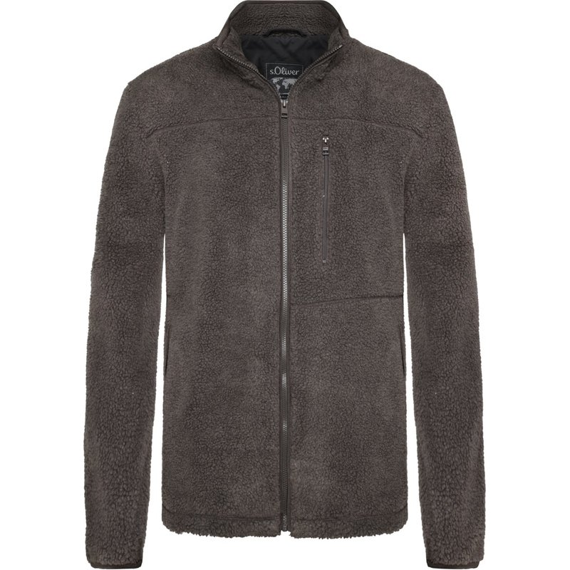 s.Oliver Teddy-Fleecejacke mit Stehkragen und Zip