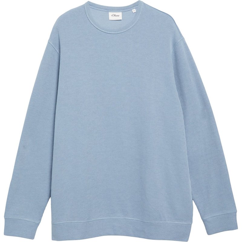 s.Oliver Extralanges Geripptes Sweatshirt aus einem leichten Baumwoll-Mix