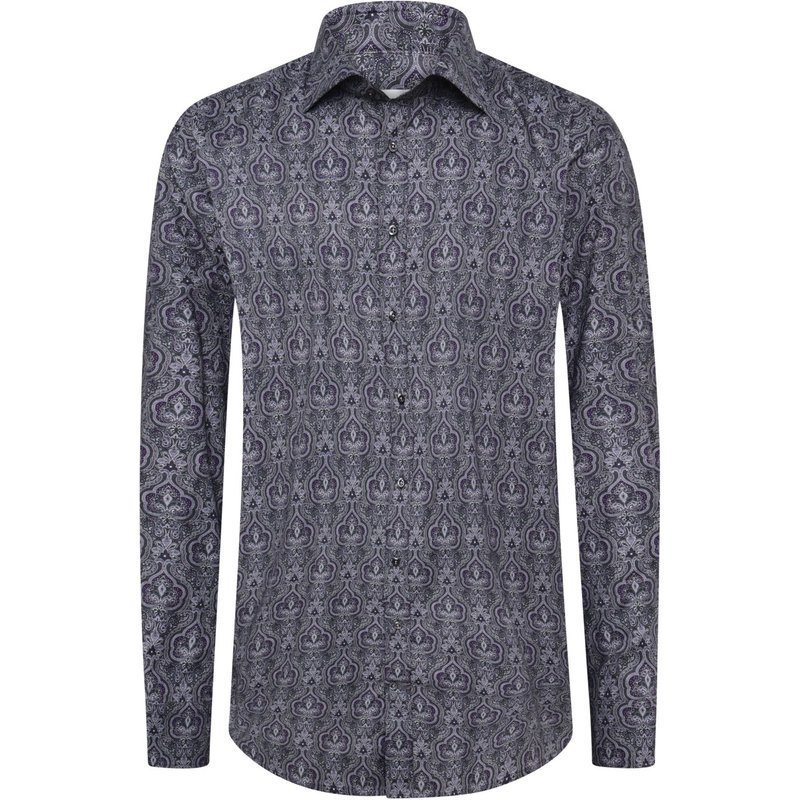 Stenströms Gemustertes Hemd aus Twofold Super Cotton, Comfort Fit