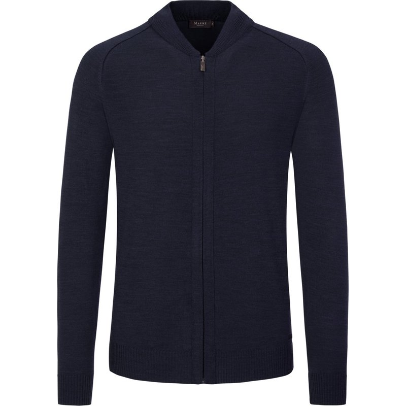 Maerz Strickjacke mit Collegekragen