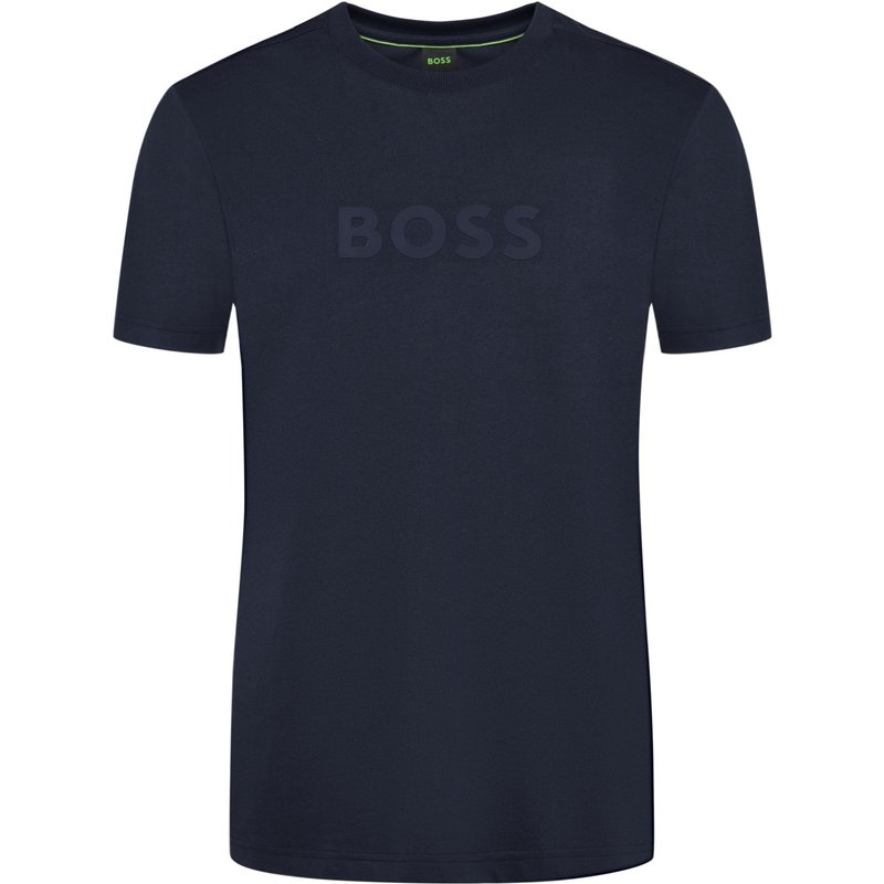 BOSS GREEN Unifarbenes T-Shirt aus Baumwolle mit Labelschriftzug