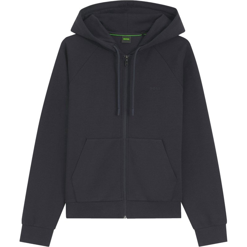 BOSS GREEN Softe Sweatjacke mit Kapuze und Zip
