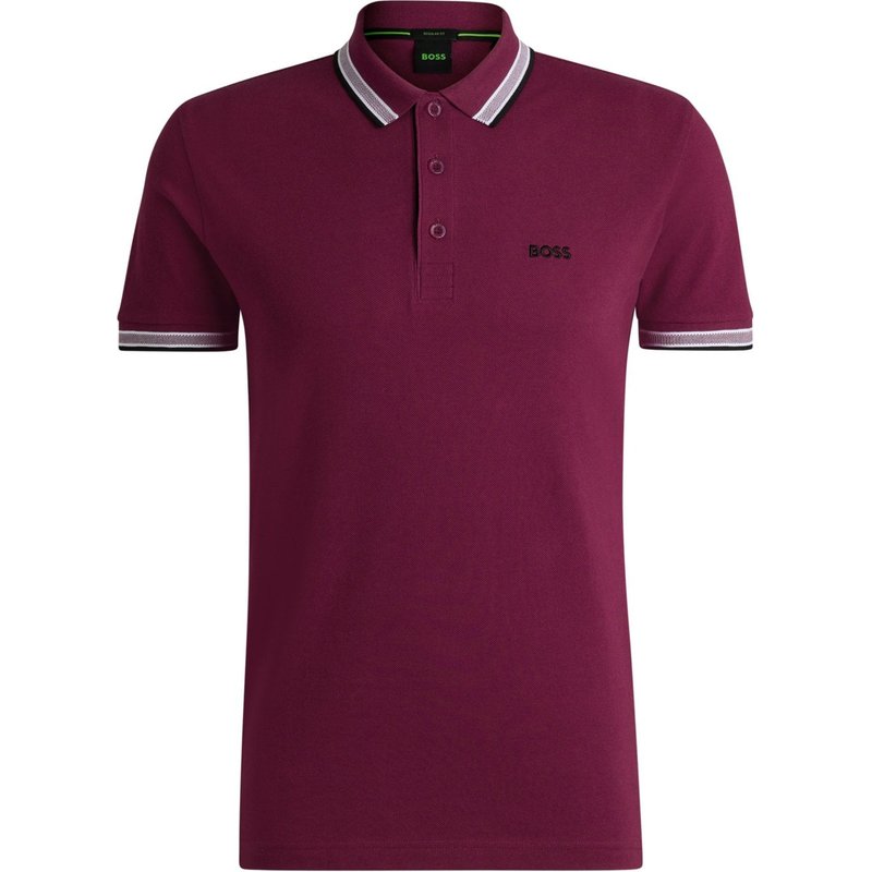 BOSS GREEN Piqué-Poloshirt Paddy mit Kontrastbündchen, Regular Fit