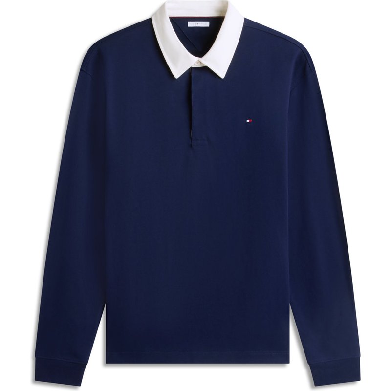 Tommy Hilfiger Rugbyshirt aus Baumwolle mit Logo-Stickerei