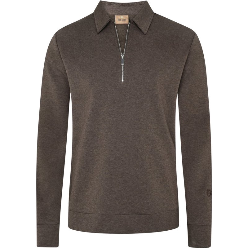 MOS MOSH Gallery Extralanges Sweatshirt mit Polokragen