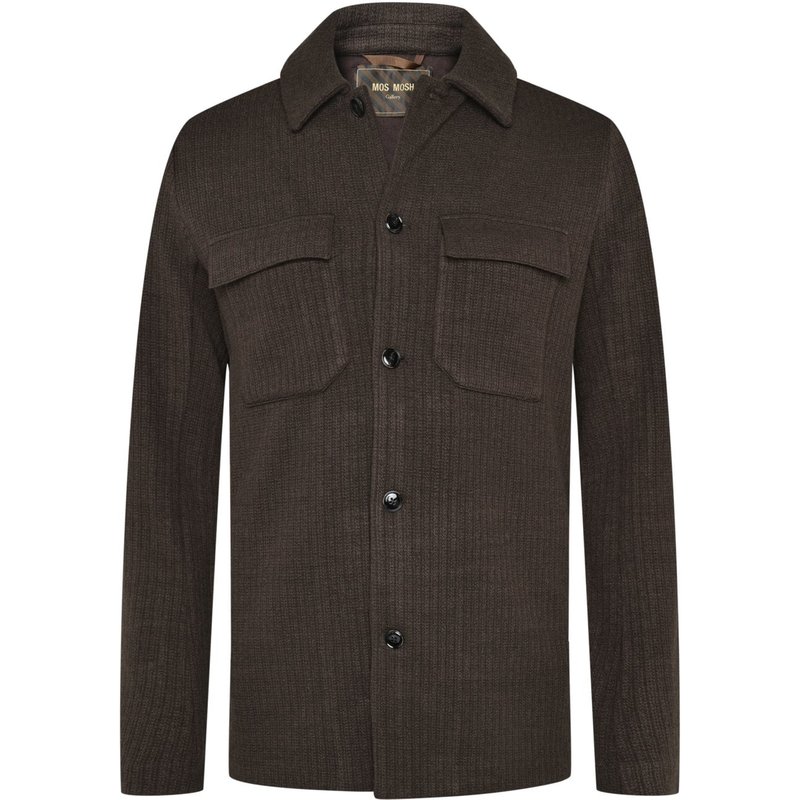 MOS MOSH Gallery Extralanges Overshirt aus einem Woll-Mix mit Stretchanteil