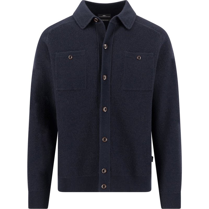 Fynch-Hatton Softes Overshirt aus gekochter Schurwolle mit Polokragen