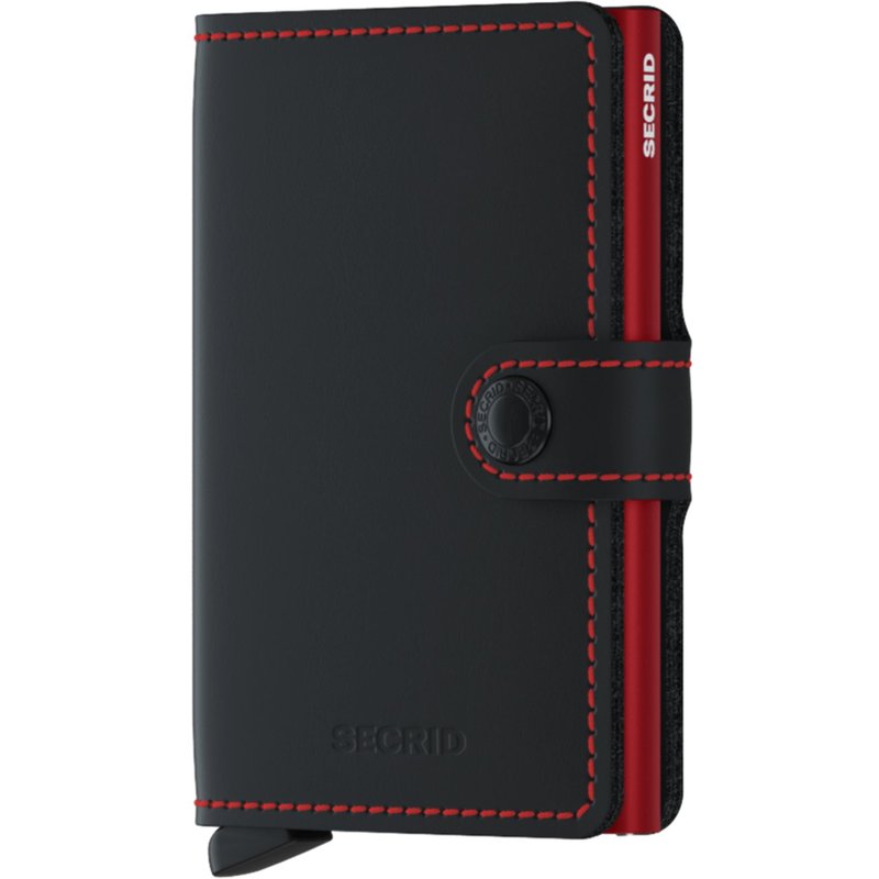Secrid Leder-Geldbeutel mit Zier-Stitching und Cardprotector